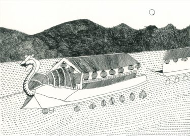 【真作】高橋和彦 油彩画「日没」1994年 額装品 高橋 和彦 | Museum | ART BRUT CREATION NIPPON